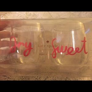 Kate Spade acrylic stemless wine glasses